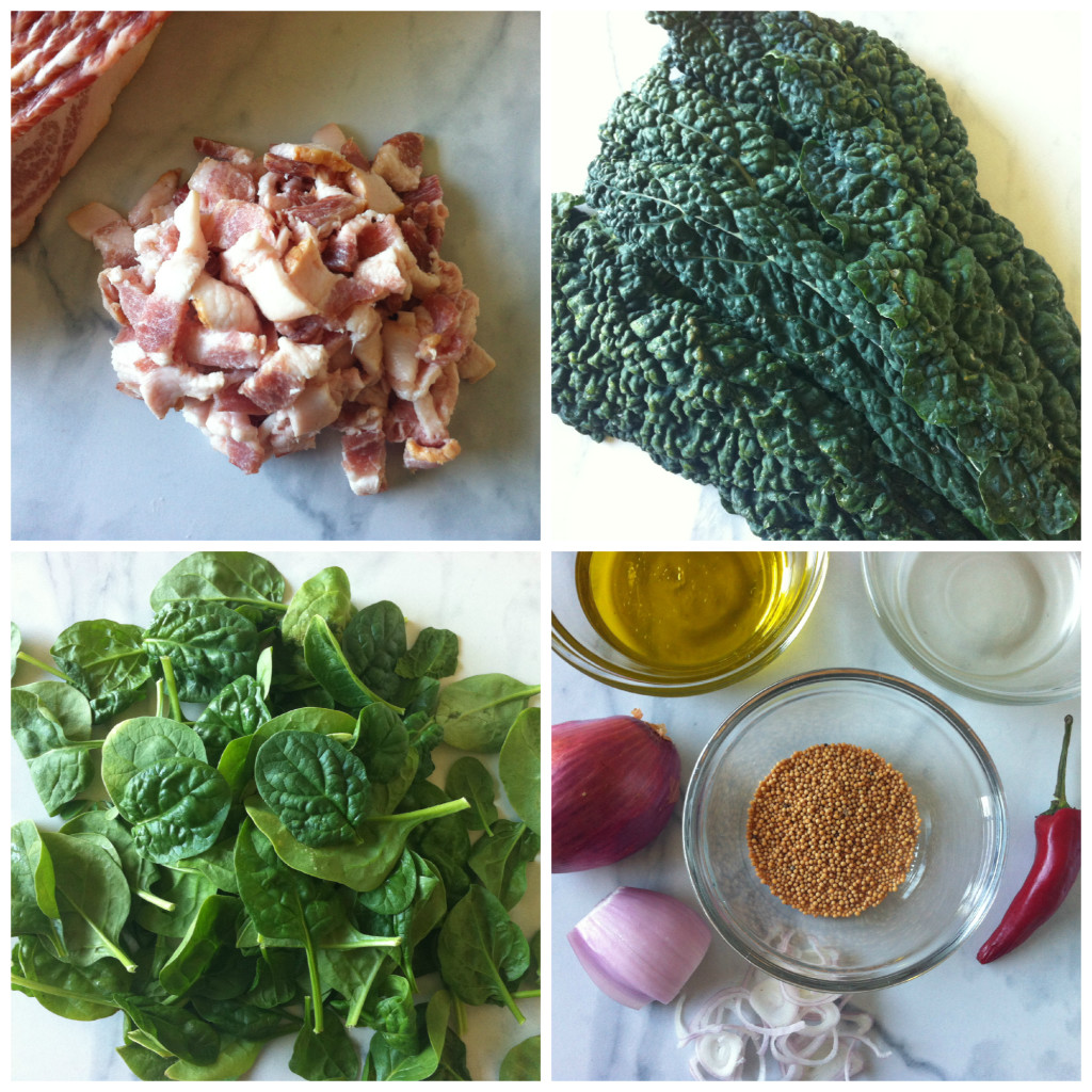 Sauteed Greens Collage