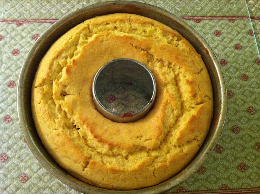 Lemon Cake out of Oven