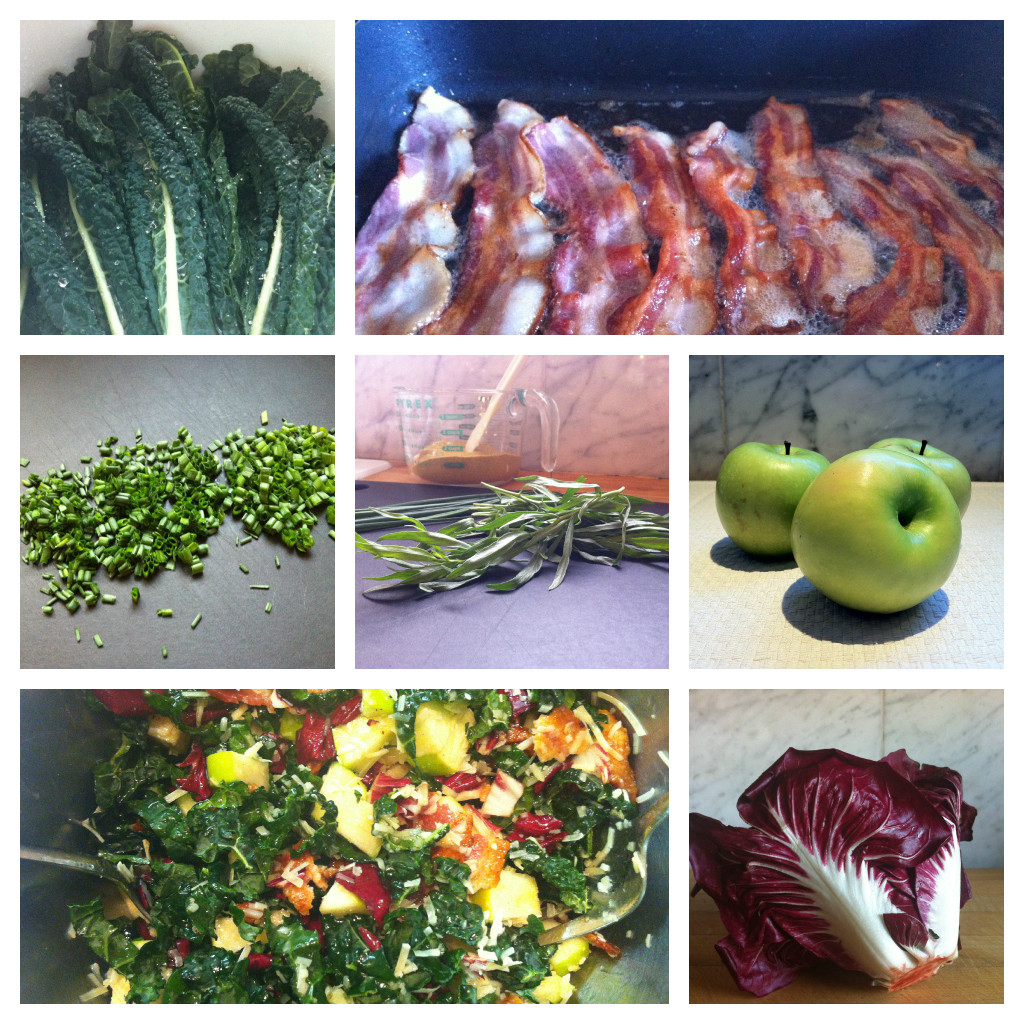 Kale Apple Salad Collage