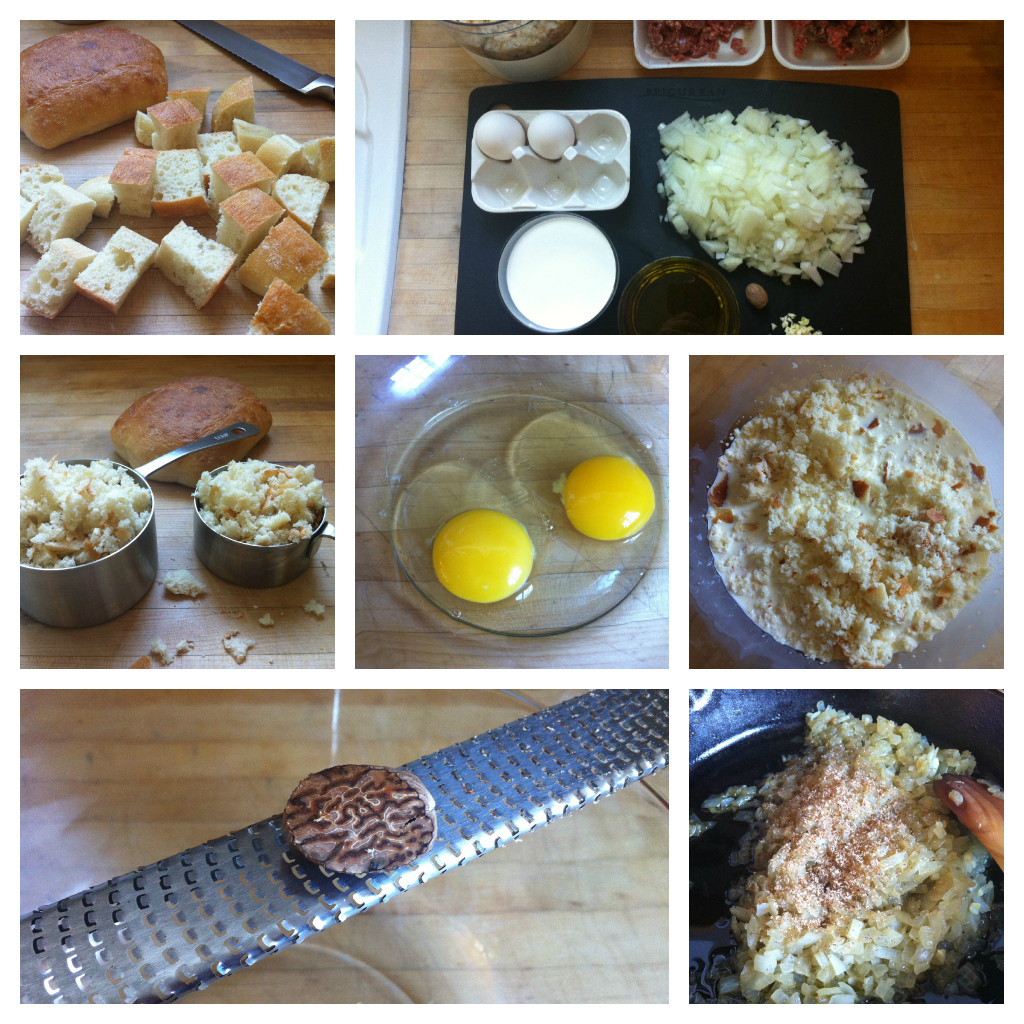 Meatball Ingredients Collage