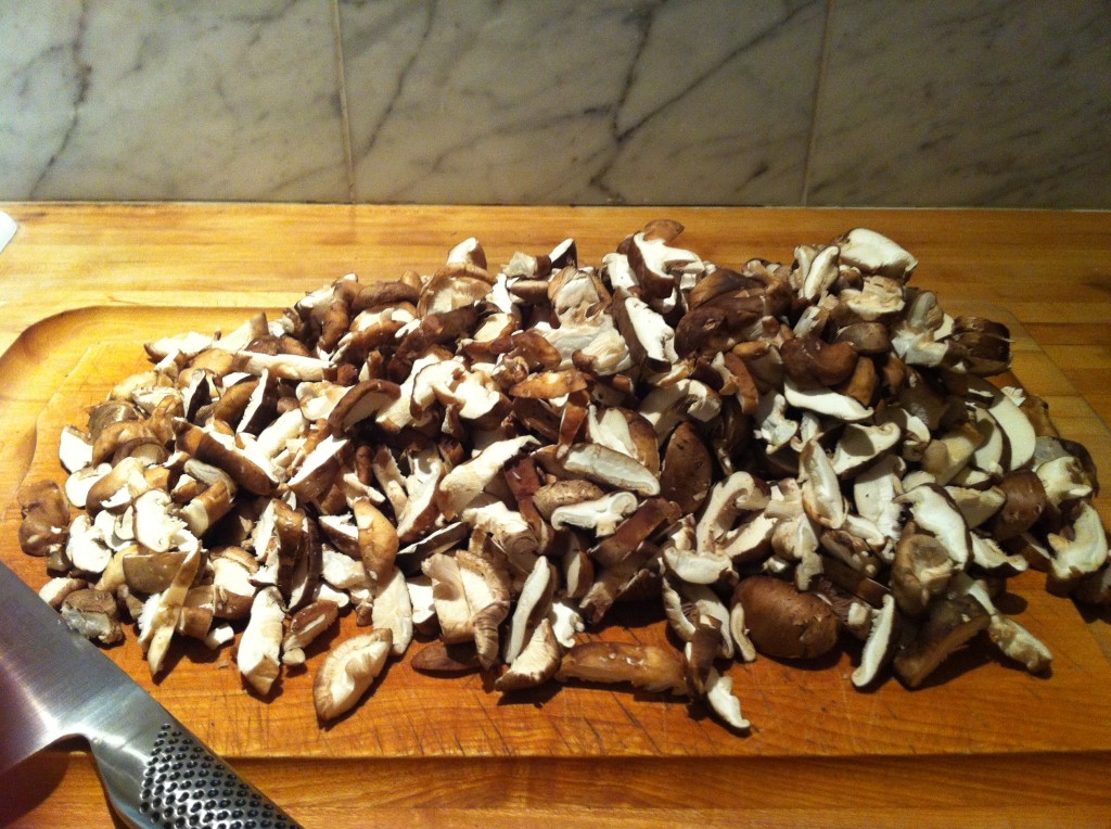 Mushrooms sliced