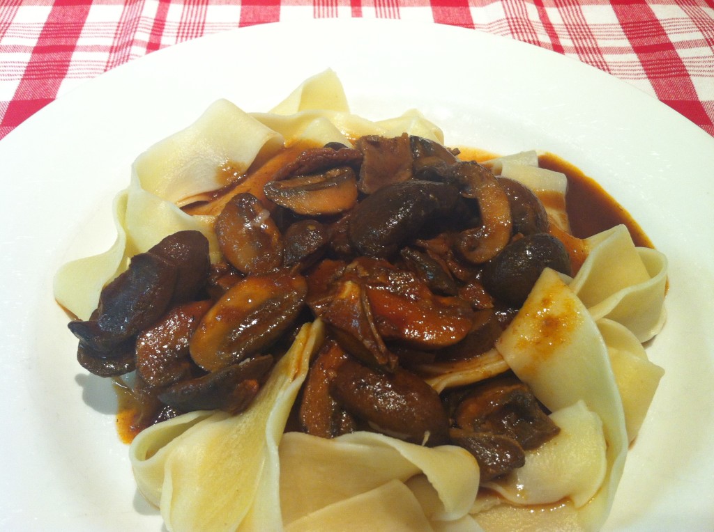 Pappardelle & Mushrooms finished