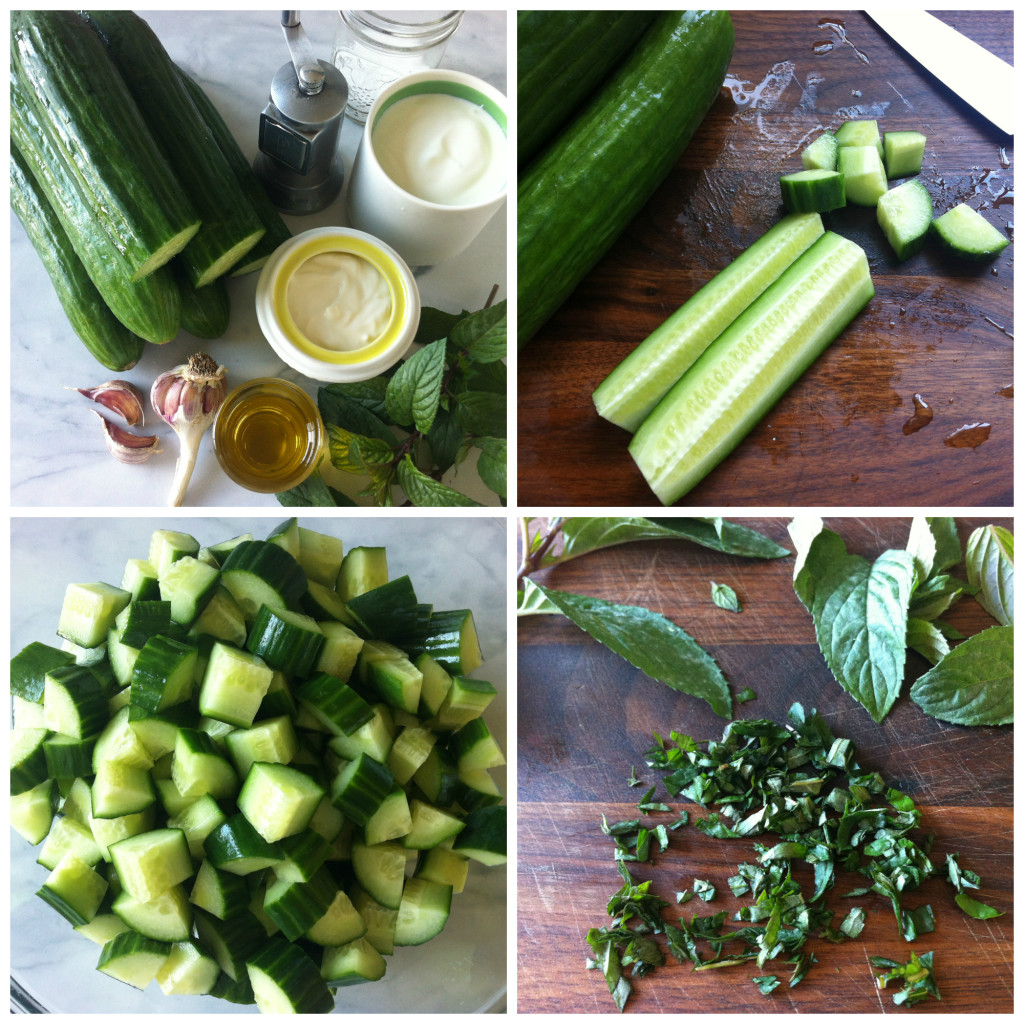 Cucumber Salad Collage